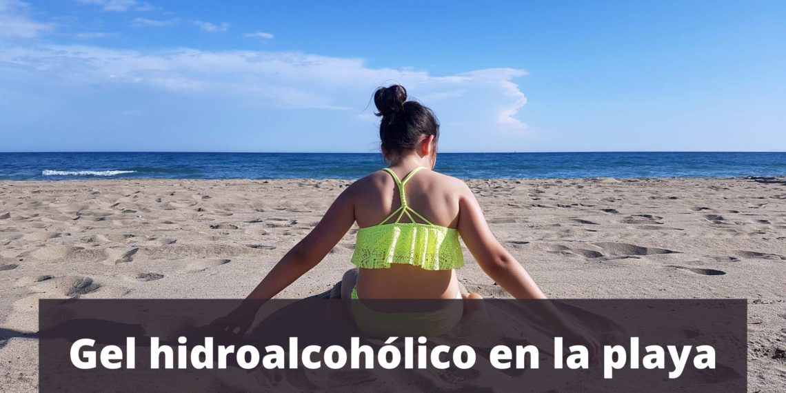 uso del gel hidroalcohólico en la playa