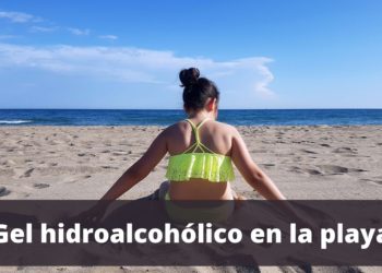 uso del gel hidroalcohólico en la playa