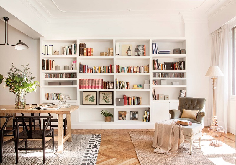 Ideas para poner una librería en el salón