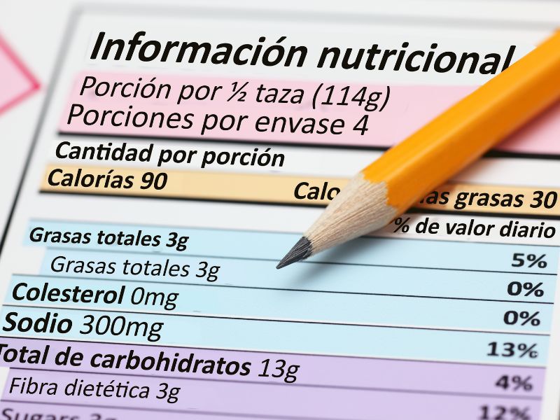 etiquetas nutricionales