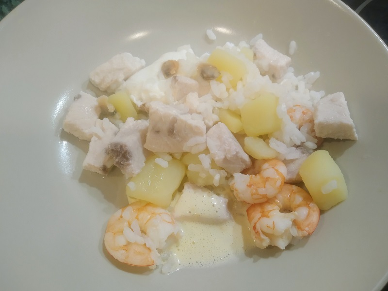 Gazpachuelo de pez espada